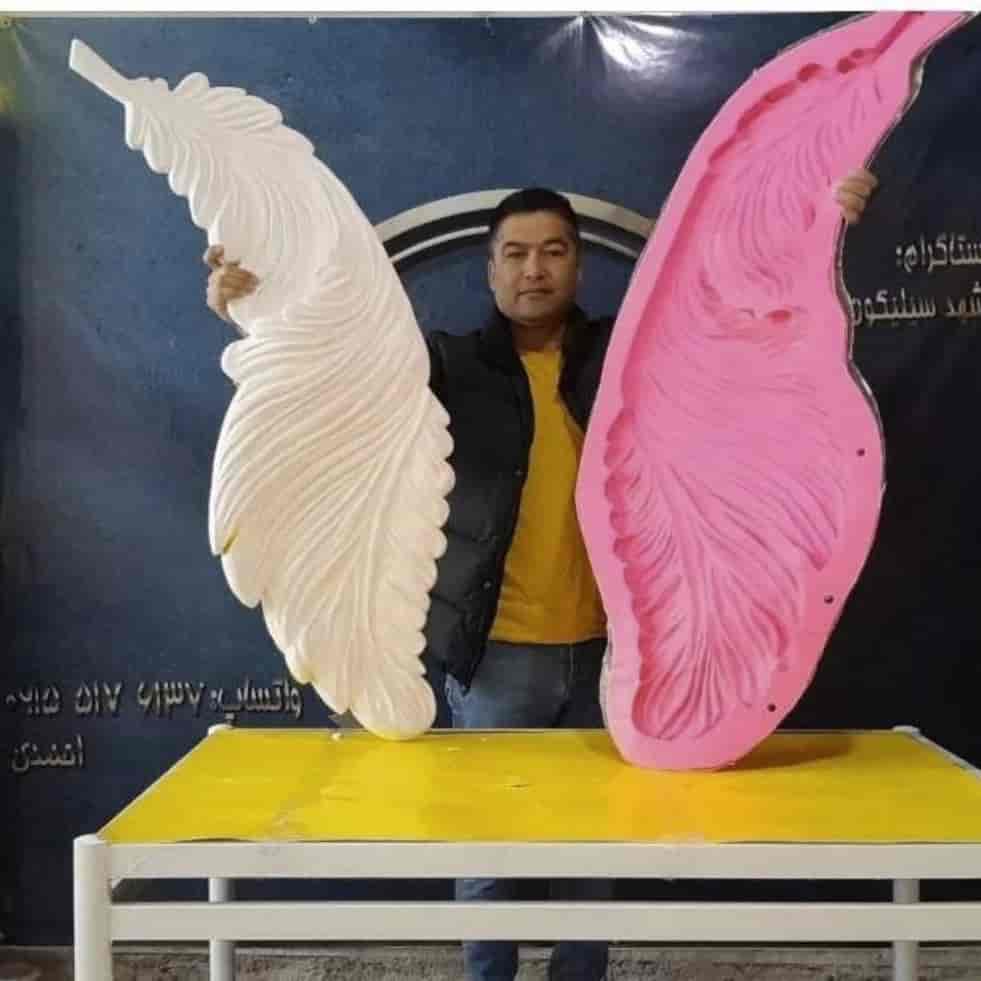 Fiberglas kalıp arkası ile doldurulmuş silikon kalıp